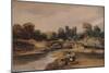 'A Village on a River', c1824, (1935)-Peter De Wint-Mounted Giclee Print