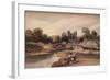 'A Village on a River, with Bridge and Ruins', c1824-Peter De Wint-Framed Giclee Print