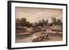 'A Village on a River, with Bridge and Ruins', c1824-Peter De Wint-Framed Giclee Print