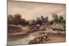 'A Village on a River, with Bridge and Ruins', c1824-Peter De Wint-Mounted Giclee Print