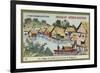 A Village on Stilts in the Area around Singapore-null-Framed Giclee Print