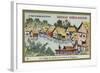 A Village on Stilts in the Area around Singapore-null-Framed Giclee Print