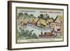 A Village on Stilts in the Area around Singapore-null-Framed Giclee Print