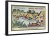 A Village on Stilts in the Area around Singapore-null-Framed Giclee Print