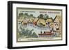 A Village on Stilts in the Area around Singapore-null-Framed Giclee Print