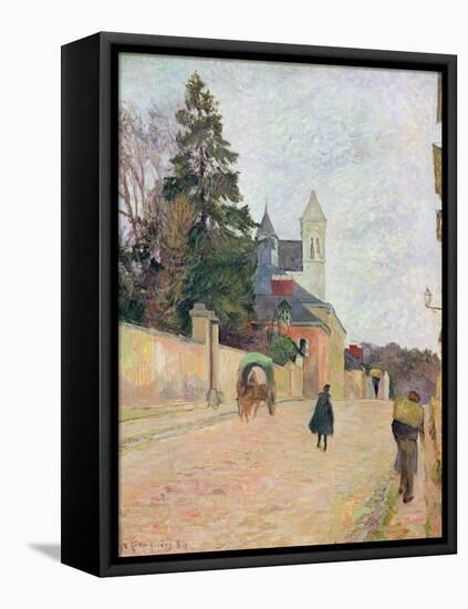 A Village Road, 1884 (Oil on Canvas)-Paul Gauguin-Framed Stretched Canvas