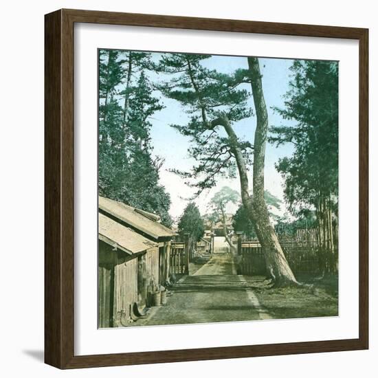 A Village Road, China, 1860-Leon, Levy et Fils-Framed Photographic Print