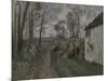 A Village Road Near Auvers, 1872-73-Paul Cézanne-Mounted Giclee Print