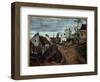 A Village Road to Auvers-Sur-Oise (Auvers Sur Oise) Painting by Paul Cezanne (1839-1906) 1872 Sun.-Paul Cezanne-Framed Giclee Print