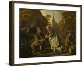 A Village Scene with a Cobbler, C. 1650-Jan Victors-Framed Giclee Print