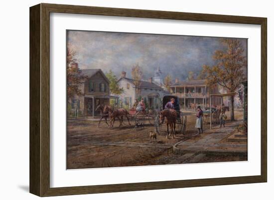 A Village Street, 1916-Edward Lamson Henry-Framed Giclee Print