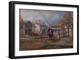 A Village Street, 1916-Edward Lamson Henry-Framed Giclee Print