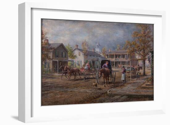 A Village Street, 1916-Edward Lamson Henry-Framed Giclee Print