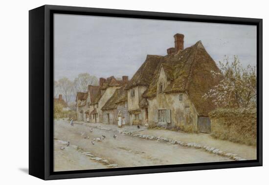 A Village Street, Kent-Helen Allingham-Framed Stretched Canvas