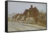 A Village Street, Kent-Helen Allingham-Framed Stretched Canvas