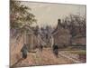 A Village Street, Louveciennes, 1871-Camille Pissarro-Mounted Giclee Print