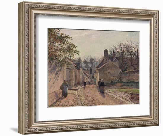 A Village Street, Louveciennes, 1871-Camille Pissarro-Framed Giclee Print