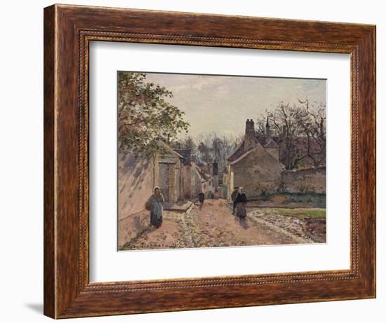 A Village Street, Louveciennes, 1871-Camille Pissarro-Framed Giclee Print