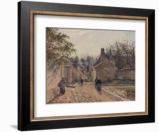 A Village Street, Louveciennes, 1871-Camille Pissarro-Framed Giclee Print