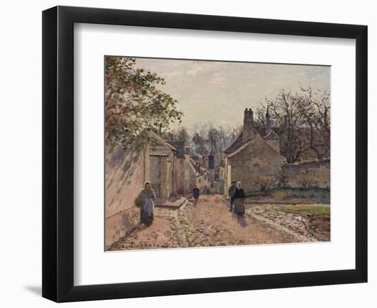 A Village Street, Louveciennes, 1871-Camille Pissarro-Framed Giclee Print