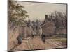 A Village Street, Louveciennes, 1871-Camille Pissarro-Mounted Giclee Print