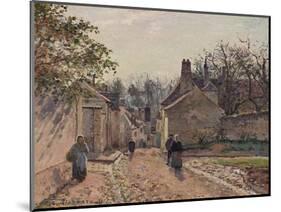 A Village Street, Louveciennes, 1871-Camille Pissarro-Mounted Giclee Print