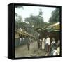 A Village Street on the Island of Java (Indonesia), around 1900-Leon, Levy et Fils-Framed Stretched Canvas