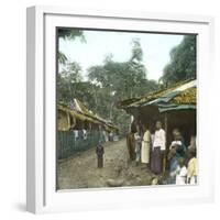 A Village Street on the Island of Java (Indonesia), around 1900-Leon, Levy et Fils-Framed Photographic Print