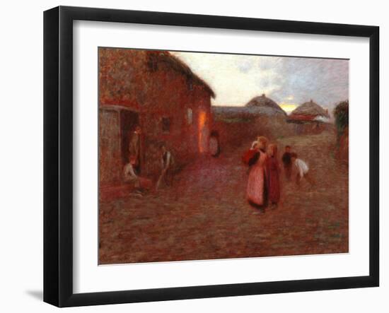 A Village Street-Edward Stott-Framed Giclee Print