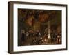 A Village Wedding Feast with Revellers and a Dancing Party, 1671-Jan Havicksz. Steen-Framed Giclee Print