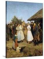 A Village Wedding in Hungary-Lajos Deák-Ebner-Stretched Canvas