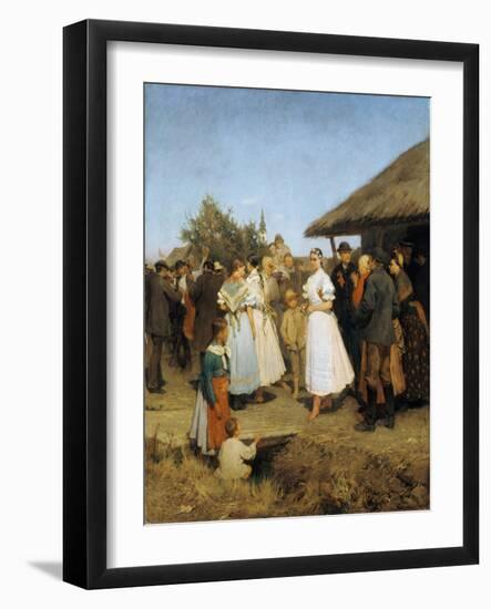 A Village Wedding in Hungary-Lajos Deák-Ebner-Framed Giclee Print