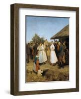 A Village Wedding in Hungary-Lajos Deák-Ebner-Framed Giclee Print