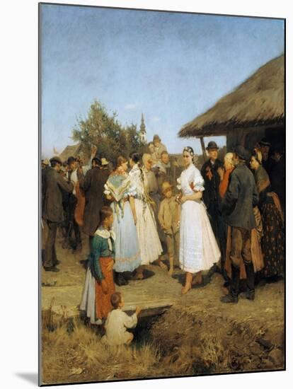 A Village Wedding in Hungary-Lajos Deák-Ebner-Mounted Giclee Print