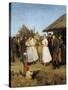 A Village Wedding in Hungary-Lajos Deák-Ebner-Stretched Canvas