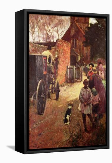 A Village Wedding-John White-Framed Stretched Canvas