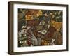 A Village-Egon Schiele-Framed Giclee Print