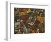 A Village-Egon Schiele-Framed Giclee Print