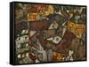 A Village-Egon Schiele-Framed Stretched Canvas