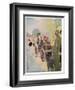 A Vintage Car Rally in the Champs Elysees, Paris (France) Attracts Admiring Crowds-null-Framed Art Print