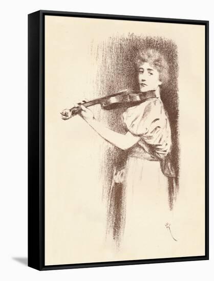 A Violinist, C1898-Fernand Khnopff-Framed Stretched Canvas