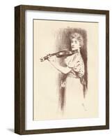 A Violinist, C1898-Fernand Khnopff-Framed Giclee Print