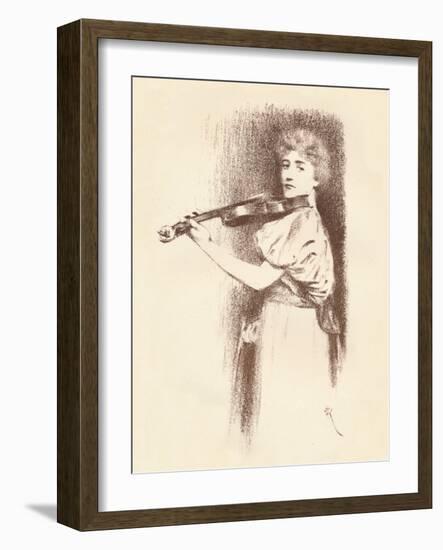 A Violinist, C1898-Fernand Khnopff-Framed Giclee Print