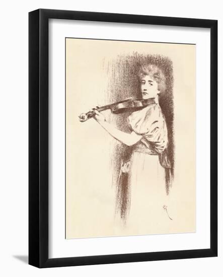 A Violinist, C1898-Fernand Khnopff-Framed Giclee Print