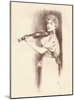 A Violinist, C1898-Fernand Khnopff-Mounted Giclee Print