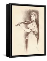 A Violinist, C1898-Fernand Khnopff-Framed Stretched Canvas