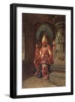 A Vishnu Statue in the Indra Temple, 1874-Vasili Vasilyevich Vereshchagin-Framed Premium Giclee Print