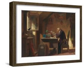 A Visit, about 1850-Carl Spitzweg-Framed Giclee Print