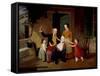 A Visit from Grandfather, c.1850-James Goodwin Clonney-Framed Stretched Canvas