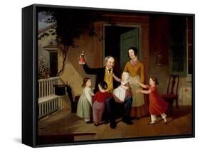 A Visit from Grandfather, c.1850-James Goodwin Clonney-Framed Stretched Canvas
